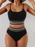 2026 New U-Neck Tie-Waist Sexy Bikini Set High-Waisted Swimsuit Ideal for Beach Vacation And Parties