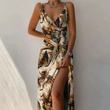 Elegant Sexy Evening Party Dress for Women 2022 New Midi Long Bodycon Slip Dresses Summer Thigh Split Vestidos De Fiesta
