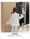 Fashionable Home Pajamas Three-piece Set Island Velvet Pajamas Spring and Autumn Suspenders Sexy Homewear Casual Suit