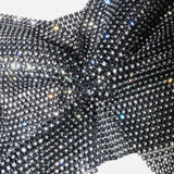 Toucheart Sexy Bow Knot Rhinestones Perspective Suspender Bra For Women Sexy Hottie Fishing Slit Lining Sleeveless Backless Bra