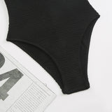 2026 Strappy Swimsuit One Piece Solid Vintage Swimwear Women Bathing Swimming Swim Suit Female Padded Summer Beachwear