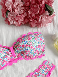 Sexy Bandeau Bikini 2026 Women Red Leopard Print Front Bow Push Up Bra High Waist Swimsuit Beach Bathing Suit Vacation Swimwear