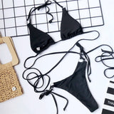 2026 Sexy Wrap Around String Thong Bikini Female Swimsuit Women Swimwear Two-Pieces Bikini Set Bather Bathing Suit Swim V1677