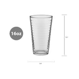 NONEDrinkware Glass Drinkware Set Stackable Dishwasher Safe for Home Bar