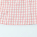 French Thin Style Sweet Plaid Camisole For Women With Lace Collar Slim Fit Semi Elastic Back Suitable For Seaside Vacations IHKJ