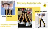 1/2 Pairs Women Knee High Socks Trendy Cartoon Funny Chicken Claw Socks Fitness Sports Casual Slim Leg Long Tube Socks Women