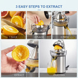 Electric Citrus Juicer Die Cast Zinc Shell With Two Cones