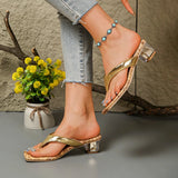 Women Sandals Loafers Shoes Woman 2026 Trend Shallow Dress Comfort Clip Toe Slides High Heel Flip Flops Sandals Zapatos De Mujer