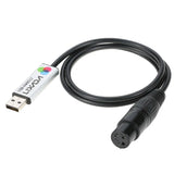 Lixada USB Lighting Console USB to DMX Interface Adapter LED DMX512 Computer PC Stage Lighting Controller Dimmer