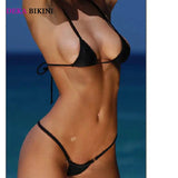 DEKA Brazilian Cotton Mini Micro Bikini Set Women Extreme Triangle Swimsuit Bathing Beachwear Sunbath Erotic Lingerie Underwear