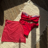 DEKA U Bandeau Bikinis Set Mujer Strapless Swimwear Sexy Women 3 Piece Swimsuit Bathing Suit Biquinis Brazilian Bikini