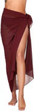 Women's Beach Long Skirt Chiffon Swimsuit Coverups Summer Bikini Wrap Sheer Scarf for Swimwear Cover Ups Sexy Bikini Wrap Shawls