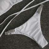 Sexy Halter Wrap Around Diamond Bikini 2026 Women Swimsuit Female Swimwear Two Pieces Bikini Set High Cut Bathing Suit Swim Lady