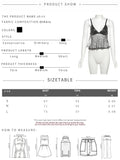 kliou Mesh Sequins Women Tops Summer Thin Shiny V-neck Backless Ruffle Trim Crop Camis Female Popular Hipster Sexy Streetwear