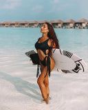 DEKA Long Tassel One Piece Swimwear Hollow Out Women Backless Swimming Suit Cut Out Halter Cross Swimsuit Female Beachwe Bathing