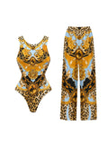 2026 Glamorous Multicolor Swimwear with Unique Pattern High-Cut Legs Perfect for Beach Wear Pool Parties Summer Getaway Vacation
