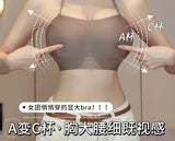Backless Bra Women Thick Padded Push Up Adhesive Sticky Invisible Bra Small Bust Strapless Convertible Bralette Beach Essential