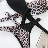 2026 Sexy Bikini Women Swimwear Swimsuit Leopard Cross Straps Bikinis Set Female Push Up Bathing Suit Trajes De Bano Mujer