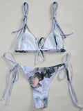 2026 Marble Printed Micro String Bikini Women Swimsuit Female Swimwear Two Pieces Bikini Set Tie Side Bather Bathing Suit Swim