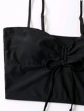 Drawstring Front Shorts Bikinis 2026 High Waist Swimsuit Women Swimwear Female Bathers Bathing Swimming Swim Suit Beachwear
