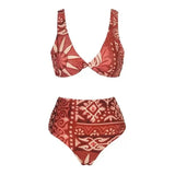 Women's Sexy Push-Up Two-Piece Swimsuit Slimming Patchwork Bikini Bodysuit Beachwear Cover-Up Female Swimwear 2025