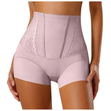 High Waist Lace Flat Belly Boxer Shorts For Women Slimming Panties Shapewear Tummy Control Underwear Female Hip Lifting Briefs