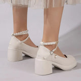 New Women Pumps Shoes Fashion Cross Strap Ladies Shallow Dress Mary Jane Shoes Female Elegant High Heel Footwear Platform Heels