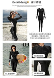 Women's One-piece Swimsuit with Long Sleeves and Pants Fully Wrapped for Sun Protection and Belly Coverage, Slimming Diving Suit