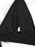 2026 Triangle High Waist Bikini Solid Strappy Swimwear Female Sexy Swimsuit Women Bathers Bathing Swimming Swim Suit Beachwear