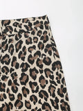Foridol Leopard Print Wide Leg Long Pants Women Spring Summer Straight Fashion New Pants Zip Casual Female Pantalones 2025