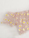 Toucheart Sexy Underwear Lace Lingerie Set For Women Off-Shoulder Small Chest Bralette+Thong Beachwear Transparent Bra Set New