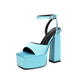 NASBAVI 2025 Women's Summer New Style Super High Heels Waterproof Terrace Trendy Glitter T-Stage Fashion Sandals Wedding Sandals