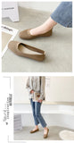 Women Leisure Flats Summer Autumn Flat Shoes Breathable Knitted Square Toe Slip-on Female Daily Walking Driving Loafers