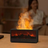 Simulated 3D flame aromatherapy machine, essential oil humidifier, color atmosphere lighting with remote control, holiday gift