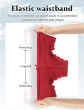Women's Hollow Out Sexy Panties Low Waist Lingerie Knicker 5XL Plus Size Female Briefs Thongs Red Cotton Tanga Strappy Underwear