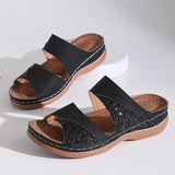 Golden Glitter Platform Sandals for Women Summer Lightweight Wedge Heel Sandles Woman Plus Size 43 Thick Sole Sandalias Mujer