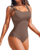 2026 Sexy Ruffle Swimsuit One Piece Solid Swimwear Women Bathers Bathing Swimming Swim Suit Female Beachwear XXL