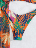 3 Pieces Strappy Bikini 2026 Women Printed Swimsuit Sexy Swimwear Female With Beach Pants Bathers Bathing Swimming Swim Suit