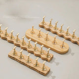 5 or 10pcs/set Magnetic Nail Holder Practice Display Stand Wood Showing Shelf Nail Art Tool Nail Polish Display Stand