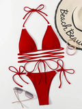 Sexy Micro Bikini 2025 Criss Cross Swimwear Bandage Woman Swimsuit Female Thong Bikinis Set 2 Piece Women Bathing Suit Beachwear