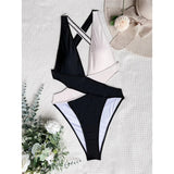 Scrunch Butt Swimsuits Deep V Neck Cross Backless One Piece Swimsuit Women Swimwear Female Monokini High Cut Bathing Suit Swim