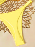 Sexy Bandeau Bikini Set 2026 Women Coffee Starfish Ornament Push Up Thong Swimsuit Brazilian Beach Bathing Suit Micro Swimwear