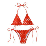 Polka Dot Sexy Bikini Sets Women's Swimsuit Push-Up Padded Bra Thong Bathing Suit Brazilian Beachwear Dots Print Swimming Suit