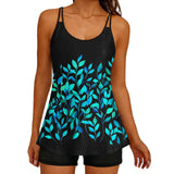 2026 Printed Tankini High Waist Strappy Swimsuit Women Two Pieces Swimwear Female Bathers Swimming Bathing Swimming Swim Suit