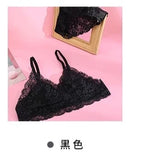 MOYISU French Summer Bralette - Wireless Push-Up Bra for Small Chest, Ultra-Thin Triangle Cups & Sexy Lingerie Set & Sexy Tushy