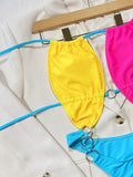 Halter Metal Rings Hollow Out Female Swimwear One Piece Swimsuit Women High Cut Monokini Backless Bathing Suit Swim Beachwear