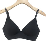 Plunge Non-wire Triangle Cup Bra Women's Invisibale Underwear Letter Straps Ribbed Bralette Sexy Lingerie Sleep Intimates S-XL