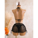 With Skirt 3D Flower Halter Bikini Women Swimwear Female Swimsuit Three-Pieces Bikini Set Padded Bather Bathing Suit Swim  V8346
