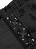 New black tube top hanging neck adjustable corset chest support gathered abdomen waist elastic palace corset.