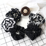 5Pcs/Lot Girl Pink Red Hair Band Accessories Fashion Large Hair Ties Solid Color Elastic Scrunchies For Women Ponytail Hairstyle